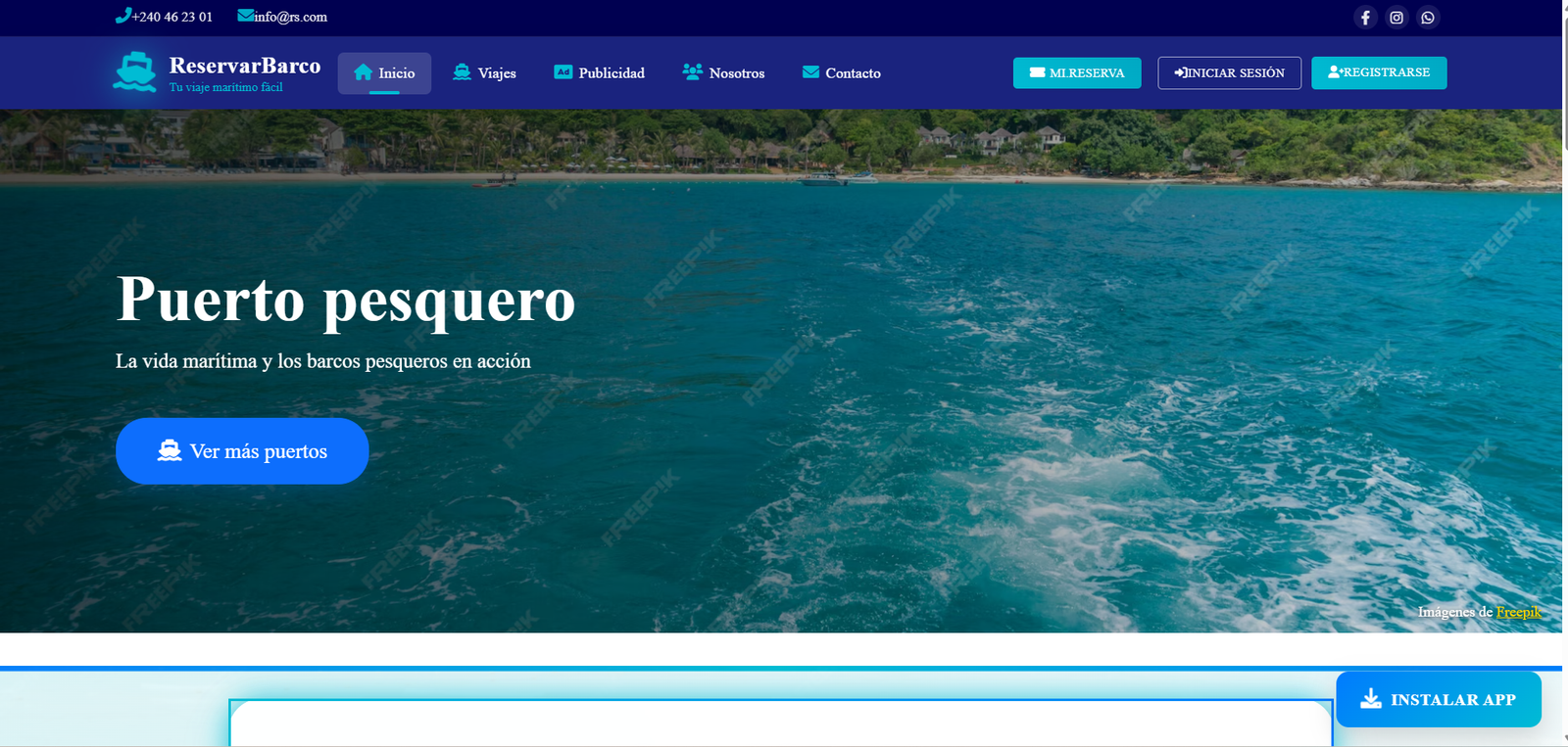 Sistema de reservas y venta de boletos de barco online